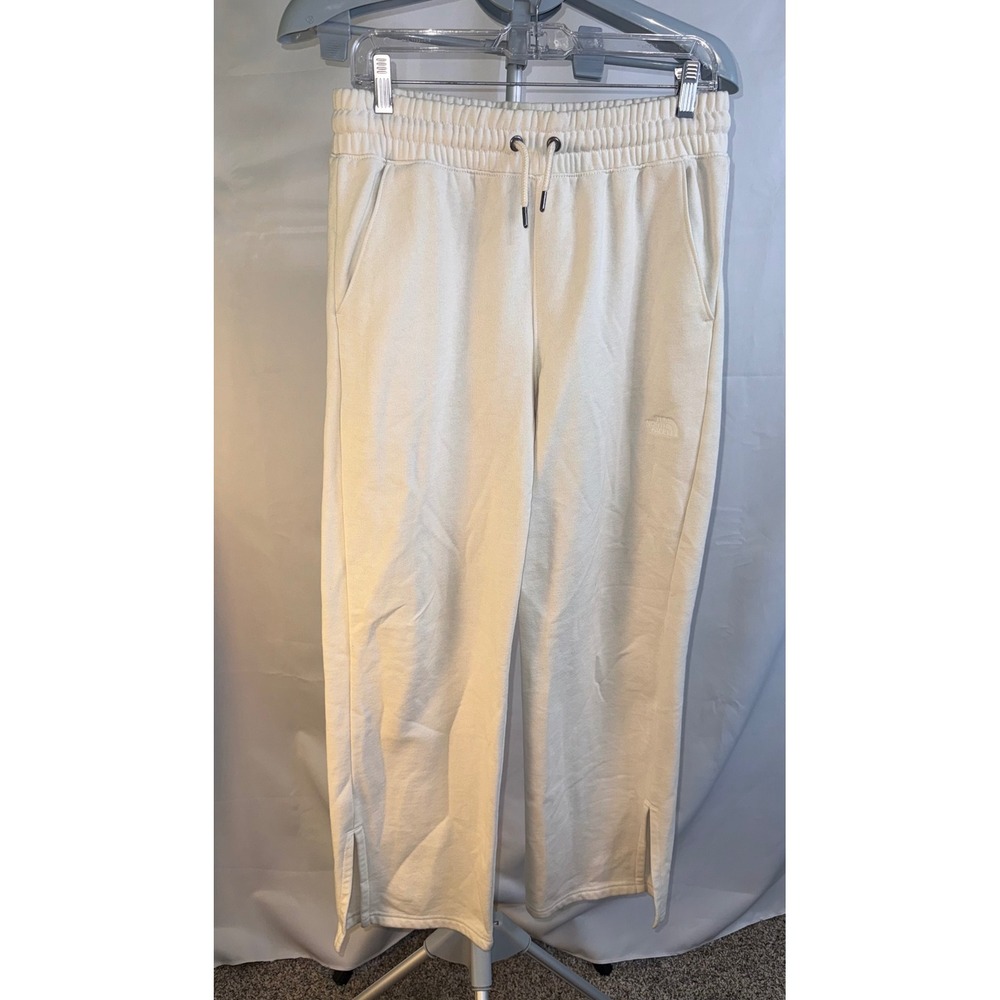The North Face Womens Circular Design Wide Leg Sweatpants Cream Off White Medium